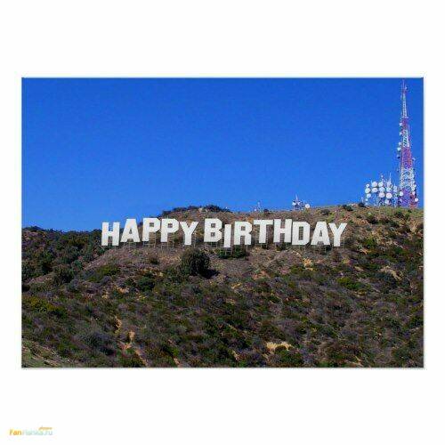 Happy Birthday (Hollywood Sign) Poster | Hollywood sign, Hollywood poster,  Hollywood