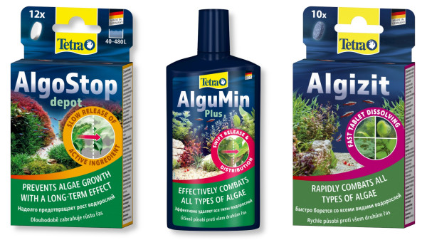Средства и препараты Тетра от аквариумных водорослей